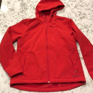 Double Diamond Women’s Red Hooded Jacket. Size L